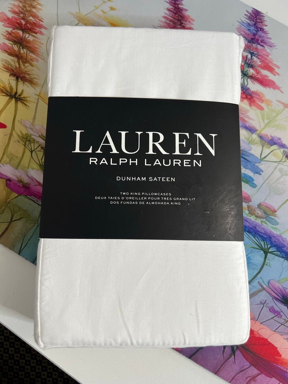 Lauren Ralph Lauren Pair Cottin King Suze Pillowcases White New